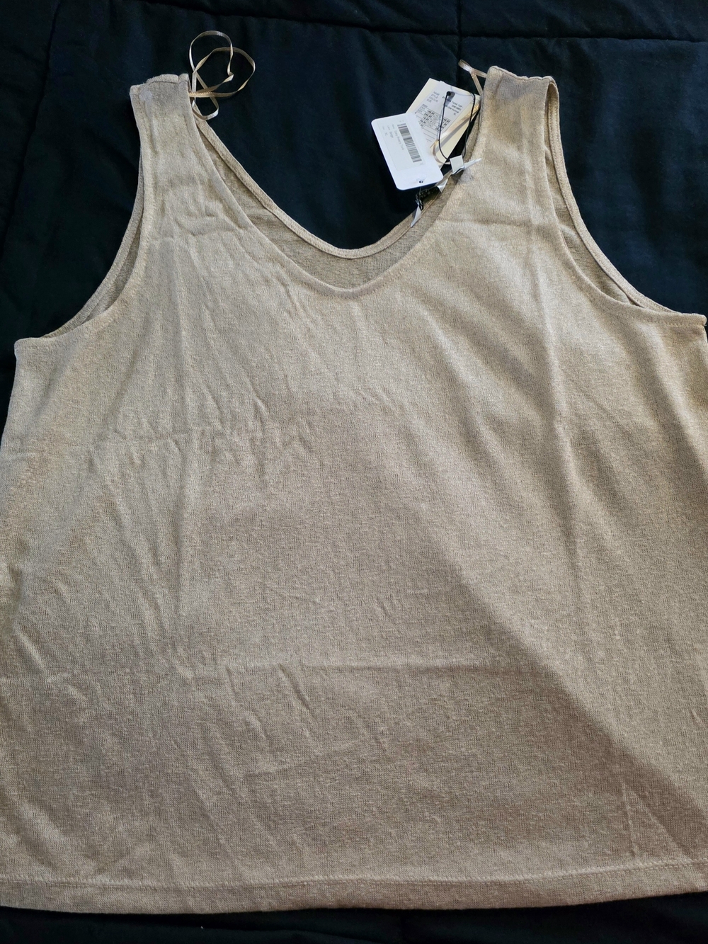 Burnout Knit Tank Top in Champagne B. Young